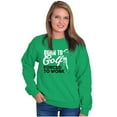 thumbnail image 4 of Born to Golf Forced to Work Golfing Unisex Plus Fleece Graphic Sweatshirt Brisco Brands 5X, 4 of 5