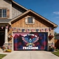 thumbnail image 2 of American Flag 250 Year Anniversary Garage Door Cover Banner 7 x 8 FT,Eagle Blue Red Fireworks Garage Door Curtains Backdrop with Grommets for Indoor Outdoor Wall Party Porch Yard Decor Background, 2 of 8