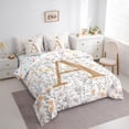 thumbnail image 3 of Homewish Letter A Monogrammed 7-Piece Twin Bedding Sets,Retro Rustic Flower Bedding Comforter Set,Countryside Plant Sheet Sets For Child,Microfiber Room Decorative Reversible, 3 of 8