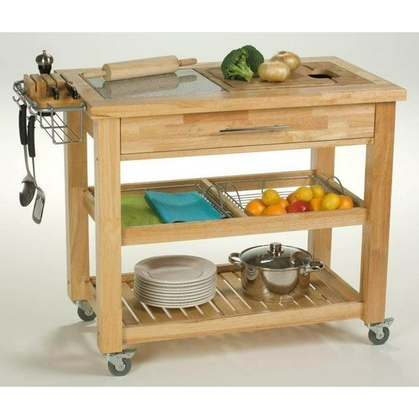 Pro Chef Series 40 in. Functional Kitchen Island (Espresso)