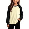 thumbnail image 5 of Dnhxils Crewneck Sweatshirts for Teen Girls Long Sleeve Shirts Patch Pullover Tween Girls Trendy Clothes Kids Fall Outfits Black 12-13 Years, 5 of 7