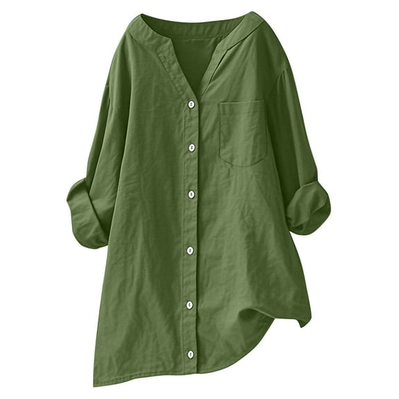 Weiqiqre Going Out Tops for Women Button Down Shirts Long Sleeve Dressy Casual Blouses Tops