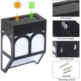 thumbnail image 4 of 4er-Pack Solar-Zaunleuchten für den Außenbereich, LED-Solar-Wandleuchten, wasserdicht, 2 Modi, Warmweiß und Farbwechsel für Pfosten, 4 of 5