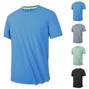 CLLIOS Big and Tall Shirts for Men Moisture Wicking Quick Dry Shirt Short Sleeve Athletic T Shirts Lightweight Crewneck Sports Tops