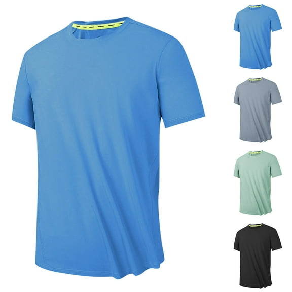 cllios Big and Tall Shirts for Men Moisture Wicking Quick Dry Shirt Short Sleeve Athletic T Shirts Lightweight Crewneck Sports Tops