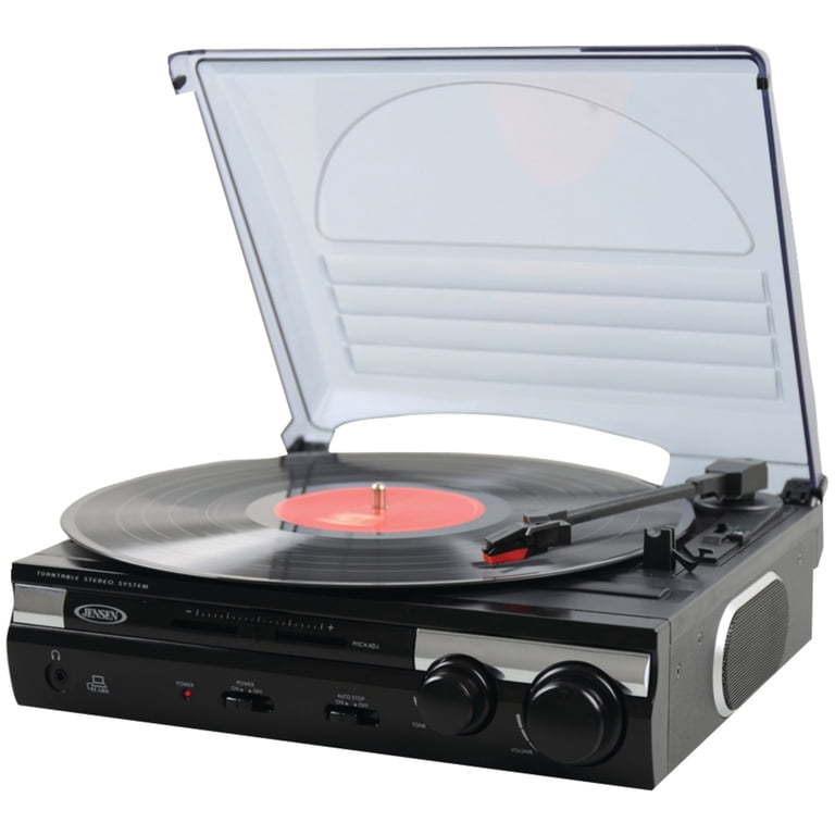 JENSEN JTA-230 3-Speed Stereo Turntable - Walmart.com