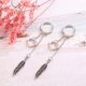 thumbnail image 5 of Acero Inoxible Pulido Alto 2 Piezas Sin Perforación/piercings Cadena Punk Hombres Mujeres Pendientes Yinane Pendiente de la borla de la hoja, 5 of 8