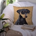 thumbnail image 3 of Carolines Treasures SC9126PW1414 Doberman Wipe your Paws Fabric Decorative Pillow, 14Hx14W, multicolor, 3 of 4