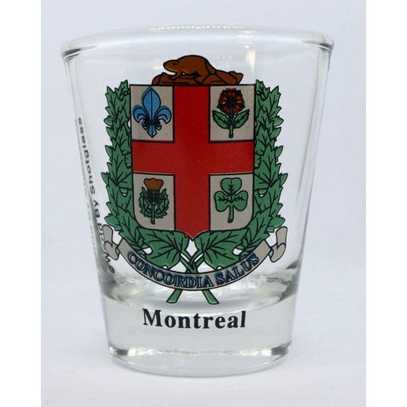 Montreal canada coat of arms shot glass