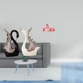thumbnail image 2 of Elegante juego de figuras de cisne y ciervo de cerámica para escritorio, estantería, aniversario, chimenea, cocina, comedor, mesa, artesanía., 2 of 8