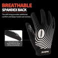 thumbnail image 3 of HANDLANDY Youth Football Gloves, Sticky Wide Receiver Gloves for Kids & Adult, Black and White Stretch Fit Football Gloves, XS, 3 of 6