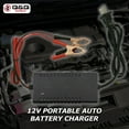 thumbnail image 2 of Q&Q BASICS Portable 12V Auto Car Battery Charger Trickle Maintainer Boat Motorcycle, 2 of 8