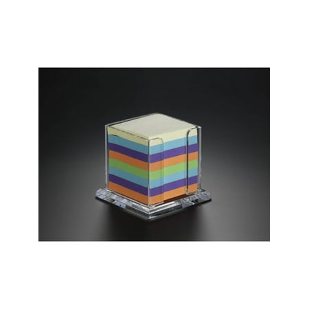 Refillable Notepad Holder - Acrylic Lucite3 x 3 NOTE PAD ORGANIZER (W/1-PAD) (HOLDS UP TO 8 PADS)