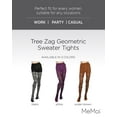 thumbnail image 2 of MeMoi Tree Zag Geometric Sweater Tights - Womens - Female, Medium/Large, Sudan Brown, 2 of 12
