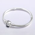 thumbnail image 3 of Pulsera Pandora 925 encantos de base de bricolaje de plata, 3 of 4