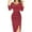 a4-red wedding guest dresses for women, variant on Womens Fall Wedding Guest Dresses Semi Formal V Neck Long Dresses Plus Size Formal Dresses Bodycon Wrap Dress Cute Side Slit Party Gown