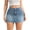 A Blue, variant on YABCSAZ Jean Skorts for Woman High Waisted Mini Skirt Casual Sommer Skirts Stretchy Denim Skirt with Pockets Skorts Skirts Y2K Trendy Denim Skirt