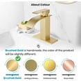 thumbnail image 4 of Zovajonia Gold Basin Mixer Tap Single Lever Handle Faucet Waterfall Bathroom Sink Counter Taps, 4 of 11