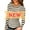 Bm-17 WStripe Chive Green Beige, variant on Anygrew Women Long Sleeve Top Casual Basic Slim Knit Ribbed T Shirt