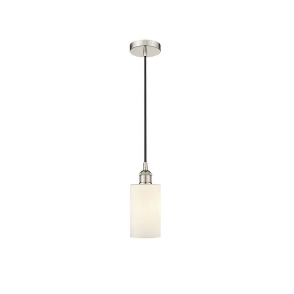 616-1P-PN-G801 Innovations Lighting Clymer - 1 Light Cord Hung Mini Pendant In Modern Style-9.63 Inches Tall and 3.88 Inches Wide-Polished Nickel