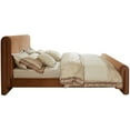 thumbnail image 5 of Maklaine Rich Soft Saddle Velvet Curved Headboard and Footboard Queen Bed, 5 of 8