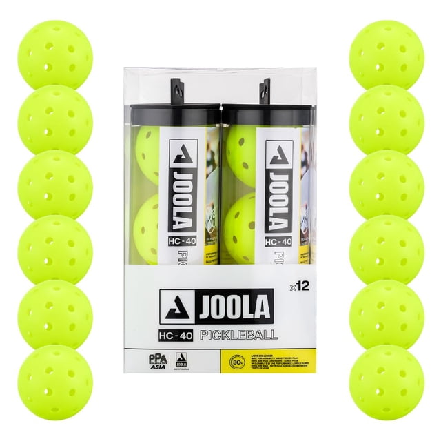 Pelotas de Pickleball JOOLA HC-40 para Cancha Dura - Paquete de 3 o 12 unidades