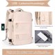 thumbnail image 3 of Mochila de viaje Myhozee, mochila de mano para mujer, mochila de avión, mochila grande impermeable para hombre, mochilas de 15,6 pulgadas, mochila de viaje, rosa, l, mochila, 3 of 5