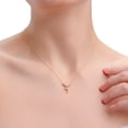 thumbnail image 3 of Gargantilla Italiana 14k De Delfin Y Bolas Tricolor, 3 of 5