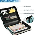 thumbnail image 5 of 3 Ring Zipper Binder with Shoulder Strap Waterproof Trapper Keeper 2 Inch D-Ring 500 Sheets Capacity Hello Dog Face, 5 of 8