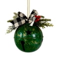 thumbnail image 2 of Green Metal Christmas Jingle Bells 8 Inch Large Jingle Bells Decoration For Tree Door Wreath Holiday Ornament Indoor, 2 of 6