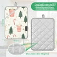 thumbnail image 6 of Yayeee Pot Holders Kitchen Heat Resistant with Pocket 7"x9.8" Cotton Oven Cooking Hot Pads, Beige Christmas Cups, 6 of 7