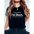 thumbnail image 1 of Graphic Print Solid Short Sleeve Crew Neck For Summer & Spring, You Should See My Patience T-Shirt, Women's Casual Top Tee For Adult, Men, Women, Teen, Teenager, Adolescent, Youth, 1 of 6