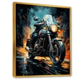 thumbnail image 2 of Designart "Lavish Classic Motorcycle" Motorcycle Floater Framed Wall Decor, 2 of 5