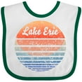 thumbnail image 3 of Inktastic Lake Erie Distressed Retro Sunset Boys or Girls Baby Bib, 3 of 4