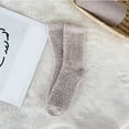 thumbnail image 2 of Casual Socks for Women Thickened Coral Fleece Solid Color Non-Shed Floor Sleep Socks Fuzzy Socks, 2 of 3