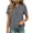 Gray#90, variant on Yteetum Women's Short Sleeve 1/4 Button Shirts Oversized Cotton Like Collared T Shirts Summer Casual Solid Lapel Loose Fits Lightweight Comfy Tee Shirts Tops