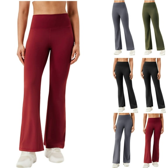 ZZwxWA Womens Wide Leg Yoga Pants Bootcut Workout Flare Leggings Trendy High Waisted Fold Over 2025 Sports Outfits