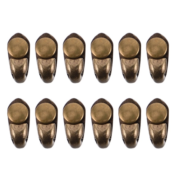 HEMOTON  10 Pcs Tighten The Boot Buckle Replacement Hook for Shoelace on Replacements Hooks Coffee