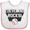thumbnail image 3 of Inktastic Cleveland Rocks with Baseball Boys or Girls Baby Bib, 3 of 4