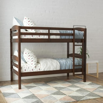Better Homes and Gardens Leighton Twin over Twin Wood Bunk Bed, Mocha