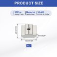 thumbnail image 2 of Uxcell Sliding t Nuts, Hammer Head Fastener Nut Thread t Slide Drop in Nuts for European Standard Aluminum Extrusion Profile M3, 2 of 7