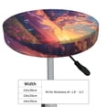 thumbnail image 4 of Picia Dreamy Dandelion Sunset Pattern Round Stool Covers Comfy Seat Covers Stretch Removable Washable Chair Slipcover Round Bar Chair Cushion Cover-12 inch, 4 of 7