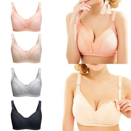 

Maternity Nursing Bra Pregnant Women Mother Mama Open Breast Bra Cotton Wire Free Sleeping Underwear
