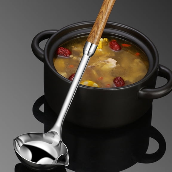 Mobutofu 1Pc Premium Oil Separator Soup Ladle Stainless Steel with Hanging Hole
