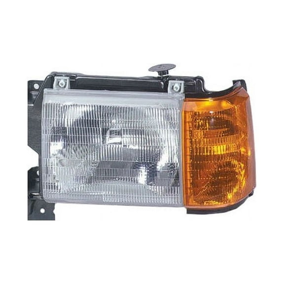 Left Driver Side Headlight Assembly - without Trim - Compatible with 1987 - 1991 Ford F-150 1988 1989 1990
