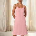 thumbnail image 4 of Liquidation d'Été 2025! Robe Grande Taille pour Femmes, Liquidation de Robe d'Été pour Femmes, Mode Décontractée pour Femmes Robe d'Été Sans Manches à Col Rond avec Poches, 4 of 5