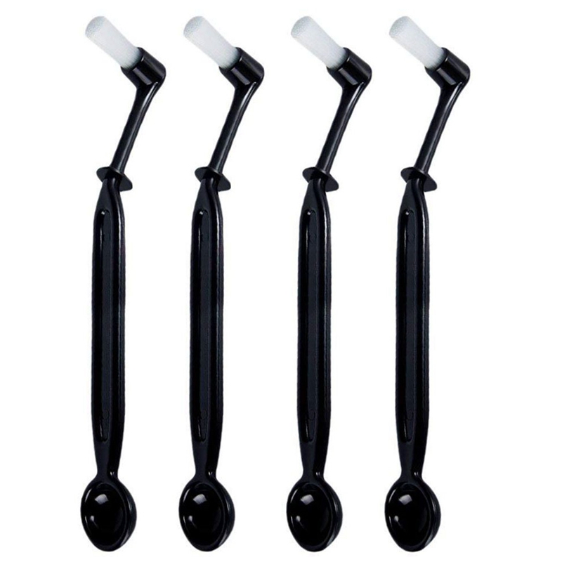 Coffee Machine Brush Nylon Espresso Machine Brush with Spoon (4 Pack
