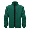 thumbnail image 4 of Dagegui Mens Hiking Jackets Stand Collar Windbreaker Softshell Jacket Fall Windproof Zip Up Coat with Pockets Green L, 4 of 4