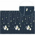 thumbnail image 3 of Bottom Bunk Bed Curtains Privacy Curtains Breathable Dustproof Single Bed Blackout Curtains Privacy Cloth Panels Underbed Loft Bed Canopy Tent Curtain Shading Drapes for Dorm (Navy cat set of 2), 3 of 3