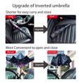 thumbnail image 3 of Inverted Umbrella Double Layer Automatic Folding Reserve Umbrella Windproof UV Protection for Rain Car Travel Outdoor Men Women, Sakura, 3 of 7